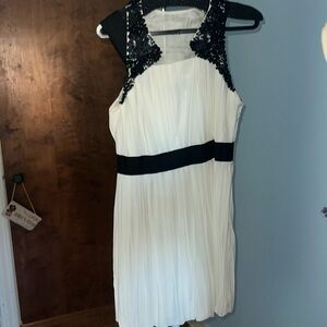 White and Black Formal dress